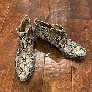 Lucky Brand Snakeskin Booties